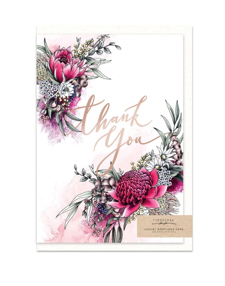 Typoflora Luxury Greeting Card-Thank You
