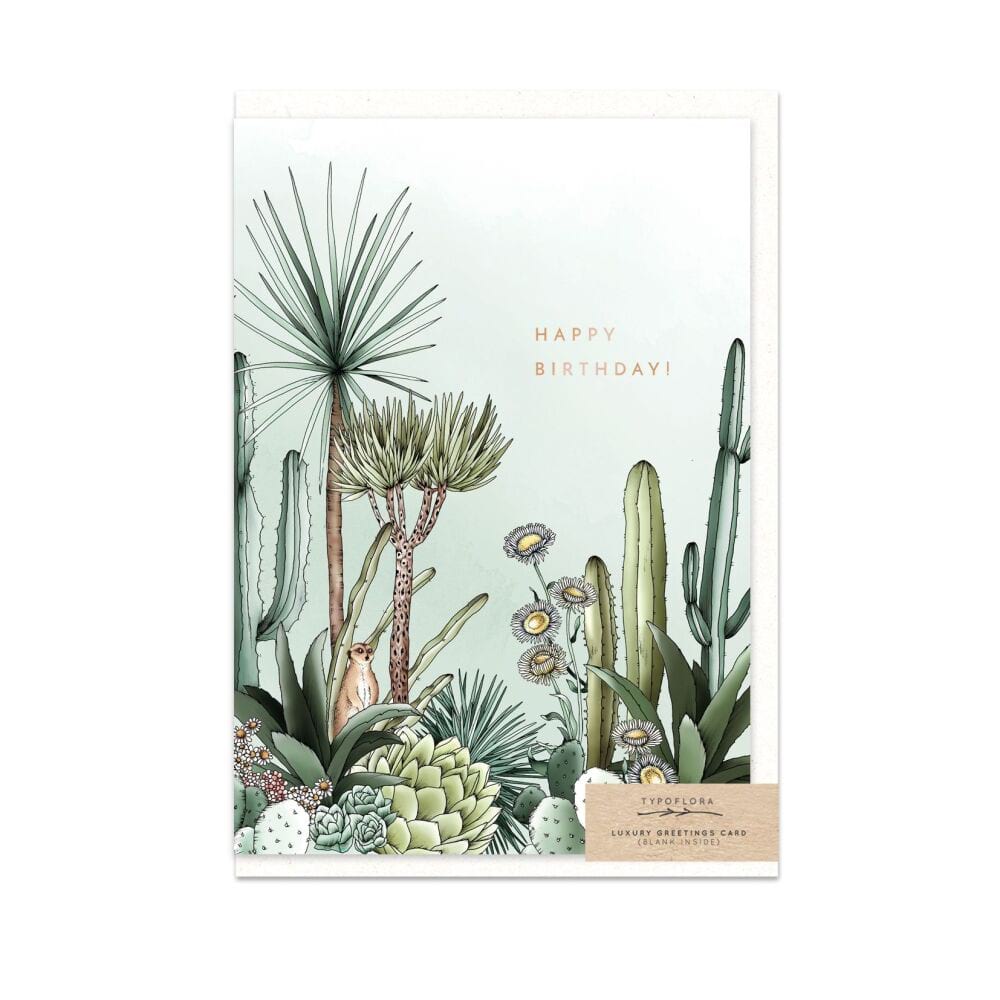 Typoflora Luxury Greeting Card-Happy Birthday
