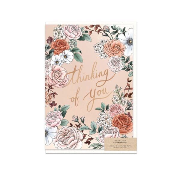 Typoflora Luxury Greeting Card-Thinking of You