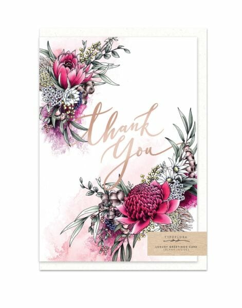 Typoflora Luxury Greeting Card-Thank You