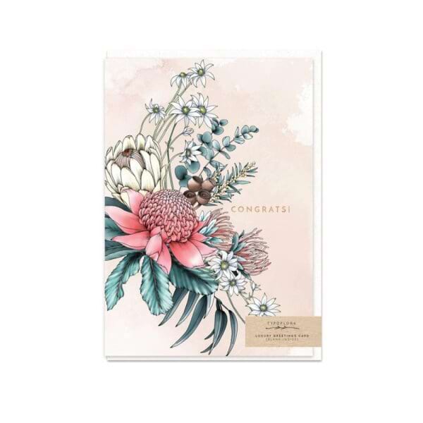 Typoflora Greeting Card-Congrats Natives